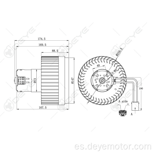 Ventilador para VOLVO S80 V70 S60 XC7